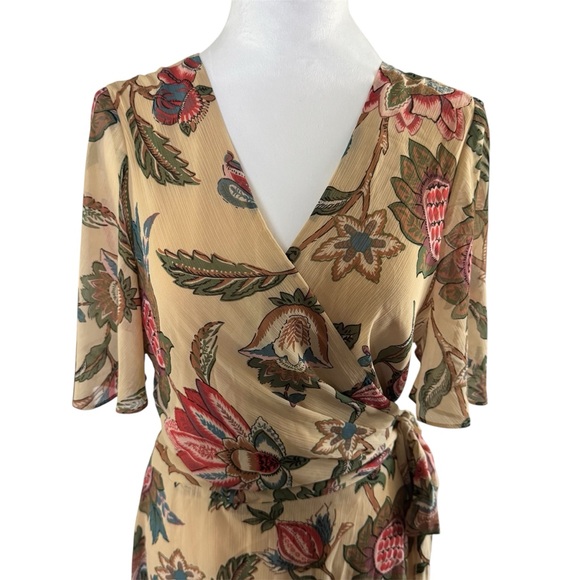 Lauren Ralph Lauren Floral Belted Georgette Dress | Size 12 - Picture 6 of 14